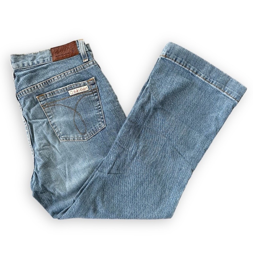 CALVIN KLIEN 90s Y2K Light Wash Cropped Capris - Picture 3 of 10
